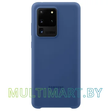 Чехол Samsung Silicone Cover для Galaxy S20 Ultra (темно-синий)